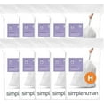 thumbnail image 1 of Simplehumam Code H Custom Fit Drawstring Trash Bags in Dispenser Packs, 200 Count, 35 Liter / 9.3 Gallon, White, 1 of 4