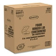 thumbnail image 4 of 5-7/8 in. x 6 in. x 3 in. Hinged Lid Foam Containers - White (500/Carton), 4 of 7