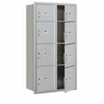 thumbnail image 3 of Maximum Height Recessed Mounted 4C Horizontal Parcel Locker with 8 Parcel Lockers in Aluminum with USPS Access - Front Loading, 3 of 4