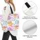 thumbnail image 3 of Balery Donuts and Coffee Bolsa Tote Estilo Estético con Cremalleras, Bolsa de Hombro, Bolsa de Compras Grande y Plegable, 3 of 8