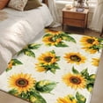 thumbnail image 5 of Sunflower Vintage Large Area Rugs for Bedroom Living Room, Soft Non Slip Carpet Bedside Rug, Spring Summer Flowers Botanical Rectangular Floor Cover Kitchen Accent Rug 4'x6' for Dining Room/Office, 5 of 9