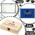thumbnail image 3 of 60 Pcs Blue Graduation Wooden Card Box 2026 Graduation Advice and Wishes Cards with Pen Class of 2026 Gifts for the Graduate Grad Party Decorations High School College, 3 of 4