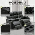 Dual Power Loveseat Recliner with Heat, Massage, Lumbar Support