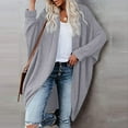 thumbnail image 3 of TUWABEII Women's Winter Coats,Women Casual Long Sleeve Stripe Patchwork Long Cardigan Tops Blouse Coat, 3 of 5