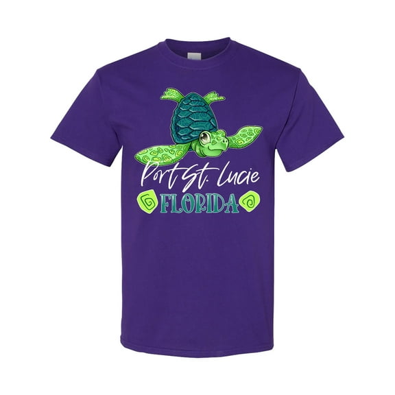 Inktastic Port St. Lucie, Florida Happy Sea Turtle T-Shirt