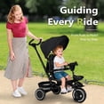 thumbnail image 2 of AILEEKISS 8-in-1 Kids Tricycle with Parental Bar, Folding Ride Trike for Child 1-6 Years, Black, 2 of 10