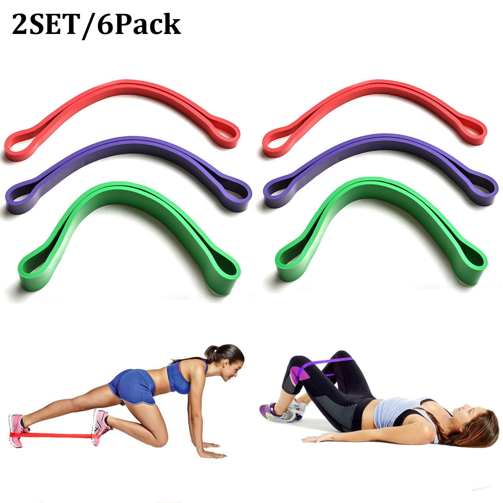 TPE Resistance Bands 1.8 Fitness Rubber for Yoga Pilates Training Expander