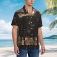 thumbnail image 2 of KLL Men's Hawaiian Shirt Short Sleeve Button Down Beach Shirts-Starry Night Black Sheep, 2 of 5