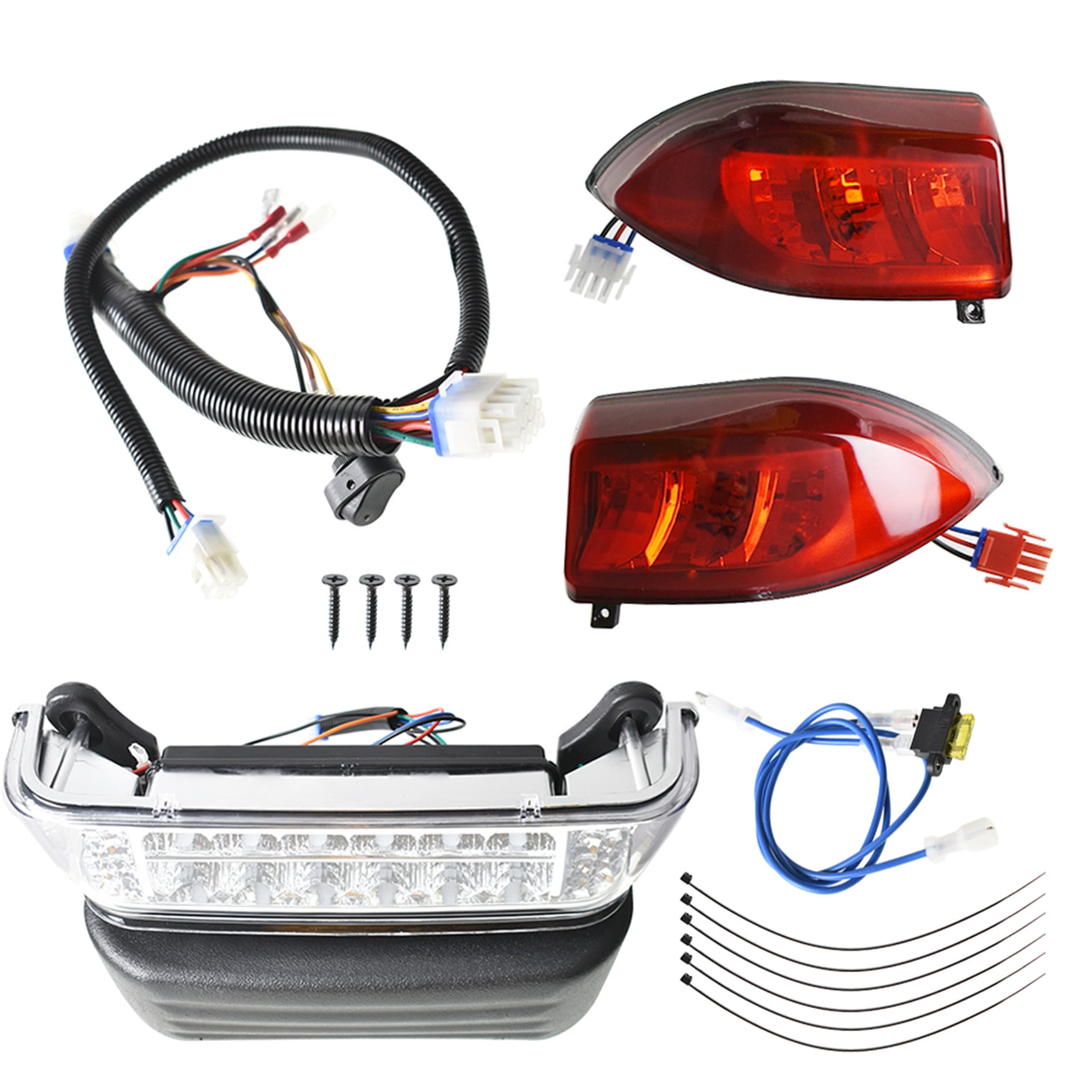 PETU FIT For Club Car Precedent Golf Cart FULL LED Headlight Tail