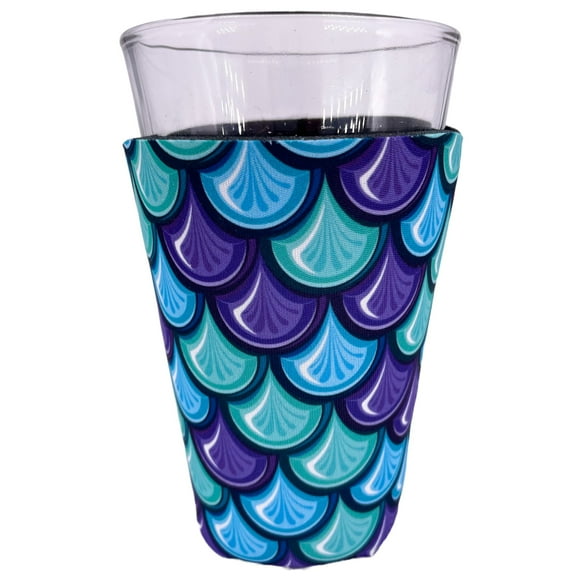Fish Scale Pattern Pint Glass Coolie (2 Pack)