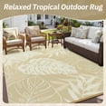 thumbnail image 3 of SIXHOME Outdoor Rug 9'x12' Waterproof Reversible Patio Rug Boho Geometric Indoor Outdoor Rugs Lightweight Plastic Straw Ourdoor Carpet for RV Camping Deck Balcony Modern Porch Decor Beige, 3 of 7