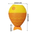 thumbnail image 4 of Fish Shaped Paper Light, Foldable Hanging Decoration for Indoor Outdoor Party, Two-Tone Gradient Print, Reusable Summer Festival Beach Theme Decor, 4 of 6