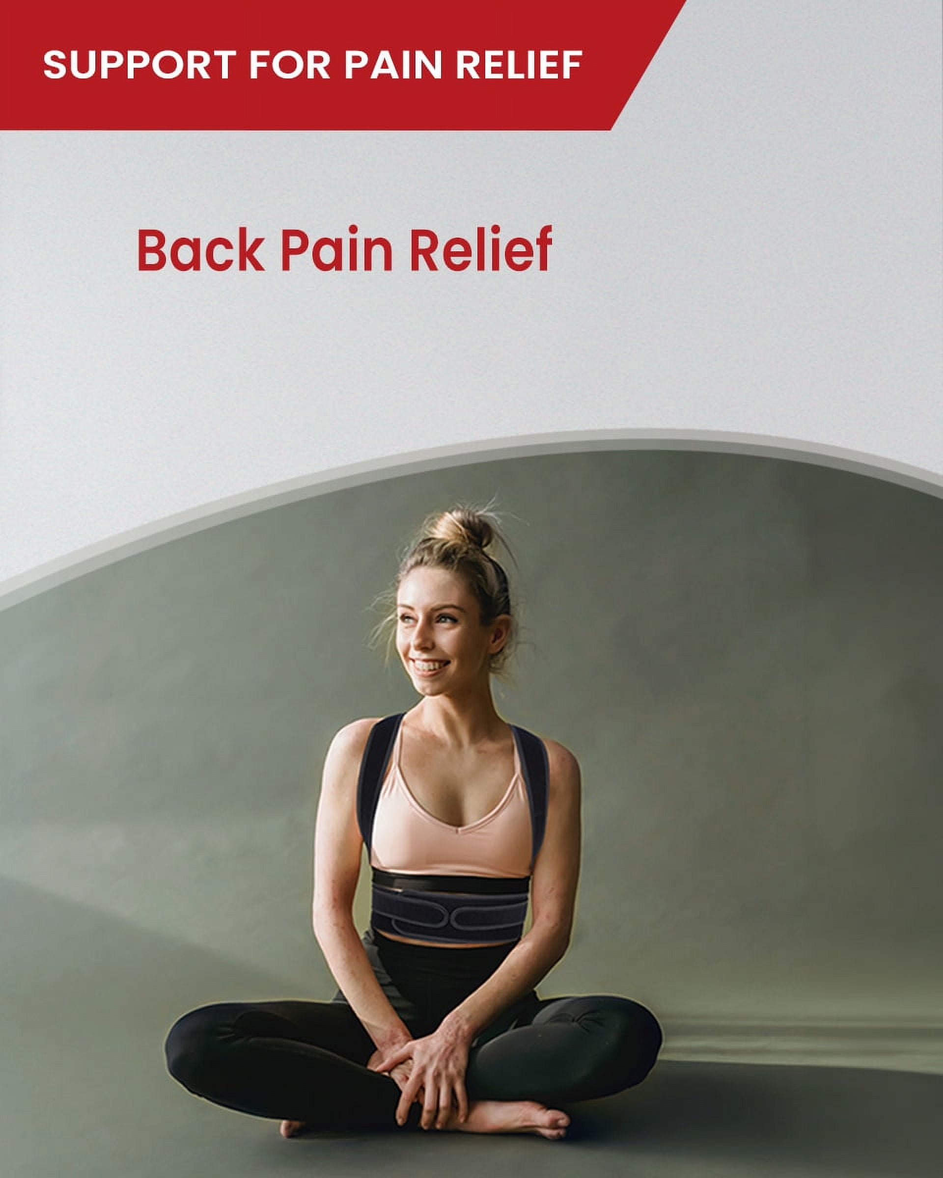 Back Brace Posture Corrector for Women and Men, Lower and Upper Back Pain Relief, Hunchback and Scoliosis Straightener with 2 Removable Metal Splints Support, Adjustable Straps Belt Waist Trainer