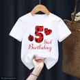 thumbnail image 3 of Camiseta divertida de algodón con mariquita roja y números del 1 al 10 para niños, regalo de cumpleaños, ropa Harajuku para niños y niñas, camiseta de manga corta de verano para bebés, 3 of 5