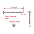 thumbnail image 2 of #8 X 2" Bolt Dropper Stainless Self Drilling Pan Head Phillips Screw, 25pc, 410 Steel, 2 of 6
