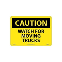 National Marker Caution Signs; Watch For Moving Trucks 10X14 .040 Aluminum C636AB