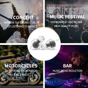LYSIAN High Fidelity Concert Earplugs, 23dB Noise Reduction, Reusable Hearing Protection for Music Festivals, Raves & Loud Events, 2 Pairs, Blue/Black