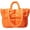 Orange, variant on Kukuzhu Puffer Tote Bag, Soft Puffy Bags for Women Light Winter Down Cotton Padded Quilted Tote Bag Shoulder Handbag Purse