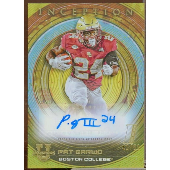 Pat Garwo Rookie 2022-23 Bowman Inception University Autograph Gold Foil #BIAPG