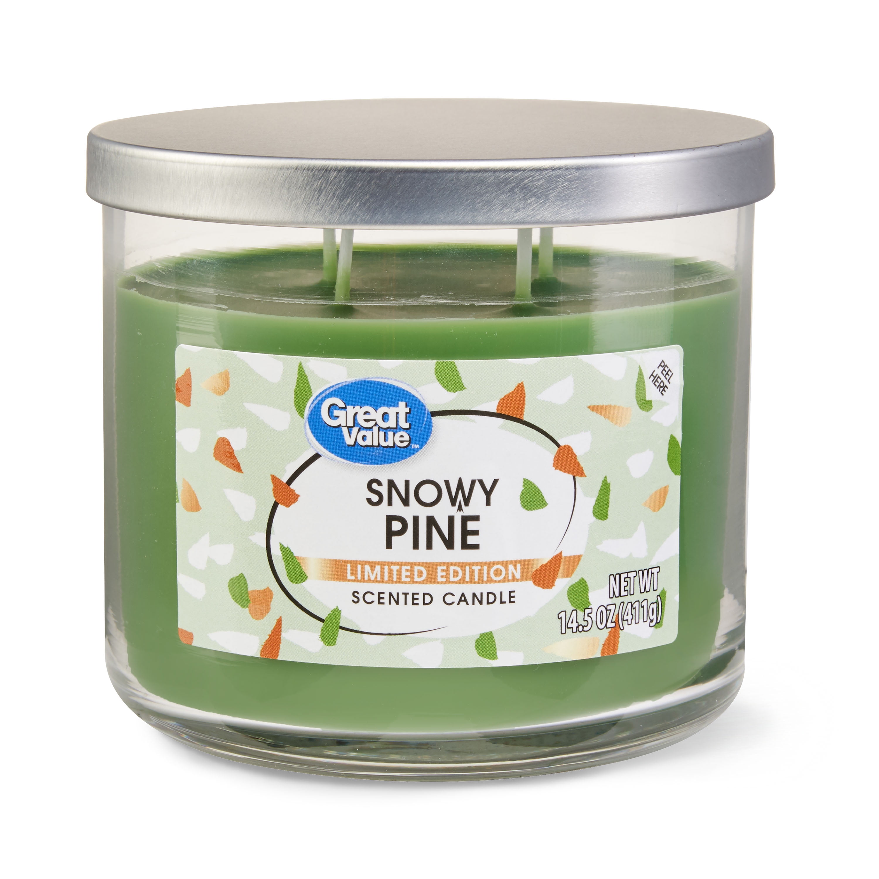 Great Value Limited Edition Snowy Pine Scented Candle, 14.5 oz