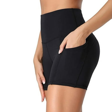 UPC: 0840074218068 | Krediz Women s High Waist Workout Biker Yoga Shorts with Side Pockets – 2XL
