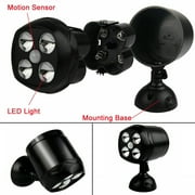 LED Walkway Security Light بطارية مقاومة للماء تعمل بالطاقة استشعار الحركة مصباح المناظر الطبيعية ، 1 حزمة ، حامل الحائط ، أسود