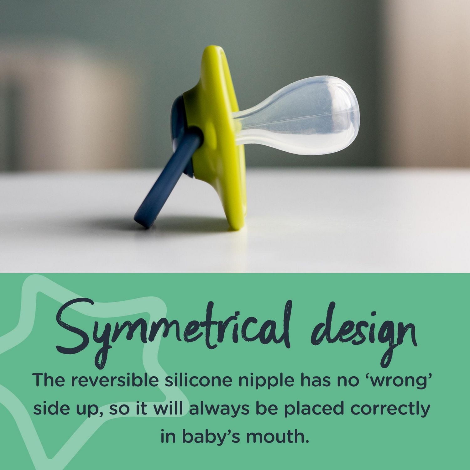 Tommee Tippee FunBrights Pacifiers, Symmetrical Design, BPA-Free Silicone Baglet, Includes Sterilizer Box, 6-18m, 2-Count