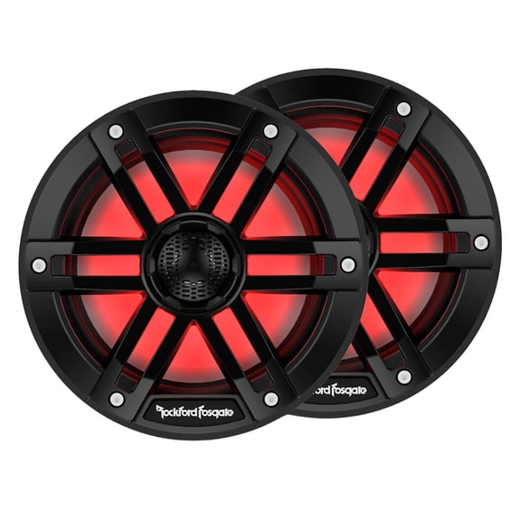 New Rockford Fosgate M1-65B M1 Series 6.5" Color-Optix Marine Speakers (Black)