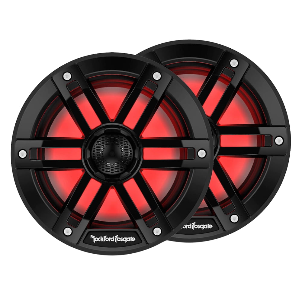 New Rockford Fosgate M1-65B M1 Series 6.5" Color-Optix Marine Speakers (Black)