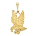 thumbnail image 1 of 10k Solid Diamond-cut Eagle Charm in 10k Yellow Gold, 1 of 3