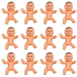10Pcs Infants Toys 3cm Mini Plastic Baby Dolls for Baby Shower Asian  African White Small Figurine Children Fun Bathing Toys