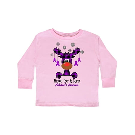

Inktastic Alzheimer s Awareness Hope for a Cure Cute Moose Gift Toddler Boy or Toddler Girl Long Sleeve T-Shirt