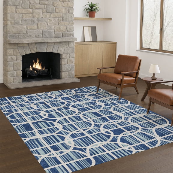 Addison Rugs Chantille Indoor/Outdoor Transitional Geometric Baltic Machine Washable Rectangle Rug, 10' x 14'