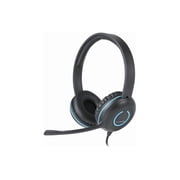 Cyber Acoustics Stereo USB Headset (AC-5008), in-line Controls for Volume & Mic Mute, Adjustable Mic Boom for PC & Mac, Perfect for Classroom or Home