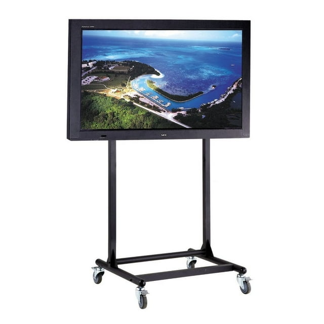 Cotytech CT-OS45-2S Chariot Télé Mobile Ergonomique Réglable pour Téléviseurs de 56 Pouces à 70 Pouces avec 2 Tablettes