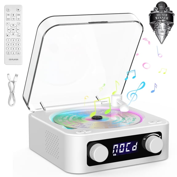 Udreamer Portable CD Players for Home Stereos, Home CD player Portable,CD player with Bluetooth,FM,Stereo Speakers | Lighting