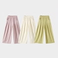 thumbnail image 6 of TOWED22 Girls Straight Wide Leg Track Pants Elastic Waist Casual Baggy Athletic Pants Loose Jogger Sweatpants(Pink,6-7 Y), 6 of 7