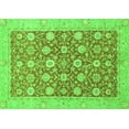 thumbnail image 1 of Ahgly Company Machine Washable Indoor Rectangle Oriental Green Traditional Area Rugs, 5' x 7', 1 of 4
