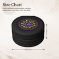 thumbnail image 2 of Yiaed Mardi Gras5 Print Travel Jewelry Case Bridesmaid Gift Boxes Jewelry Travel Organizer Small Round Jewelry Box Mini Storage-Black, 2 of 7
