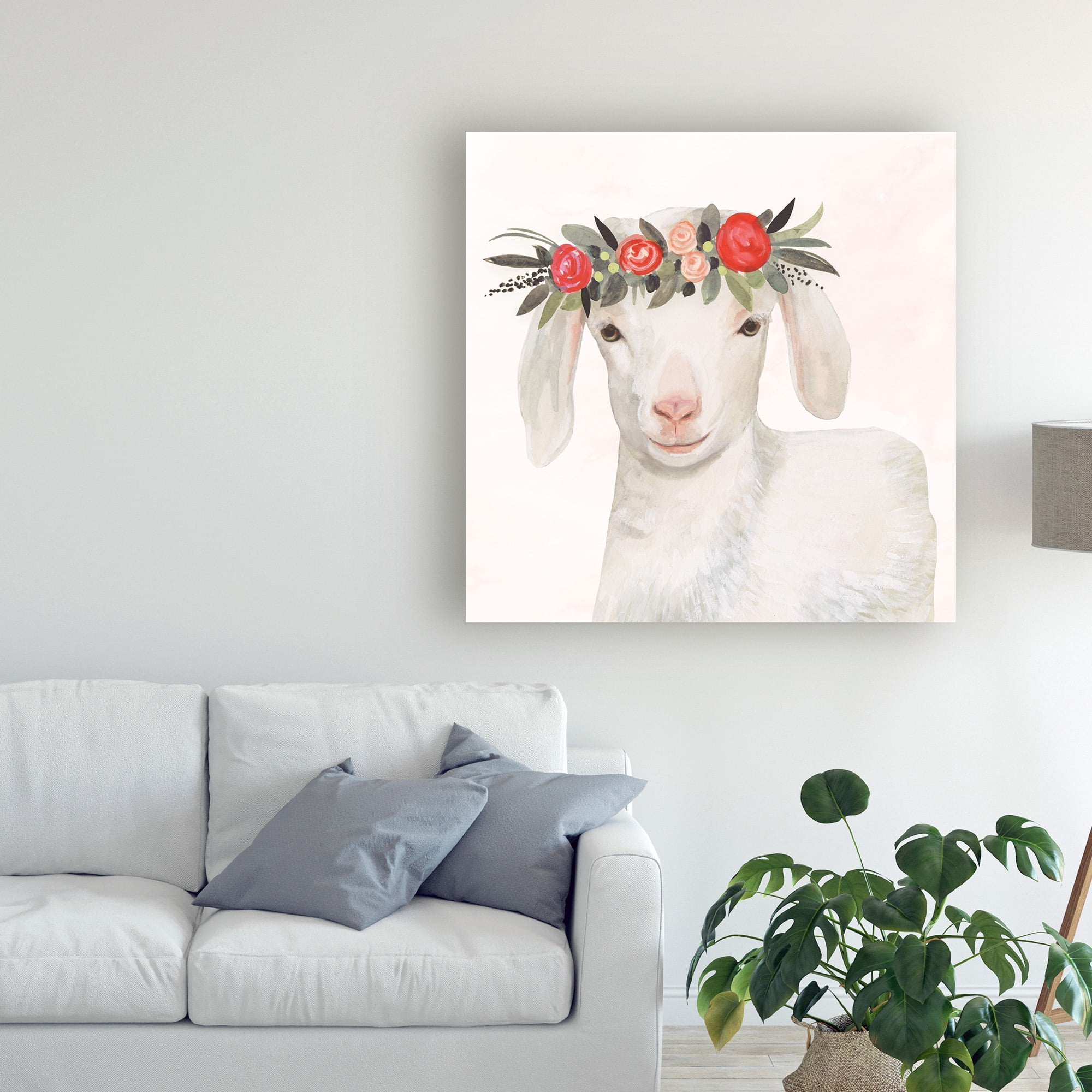 Trademark Fine Art 'Garden Goat IV' Canvas Art by Victoria Borges
