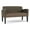 Adler Peppercor, variant on Belmont Lounge Lobby Reception Waiting Loveseat / Black Steel Legs / Light Gray