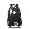 Fashion Causal Canvas Rucksack Shoulder Bag Hiking Travel Outdoor Sports Daypack School Book Bag for Girls / Boys- Black