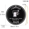 thumbnail image 2 of Adornos para árboles de Navidad 2020, sobreviví, la gran escasez de papel higiénico 2020 Adornos de papel higiénico de 3 ", , para fami, 2 of 7