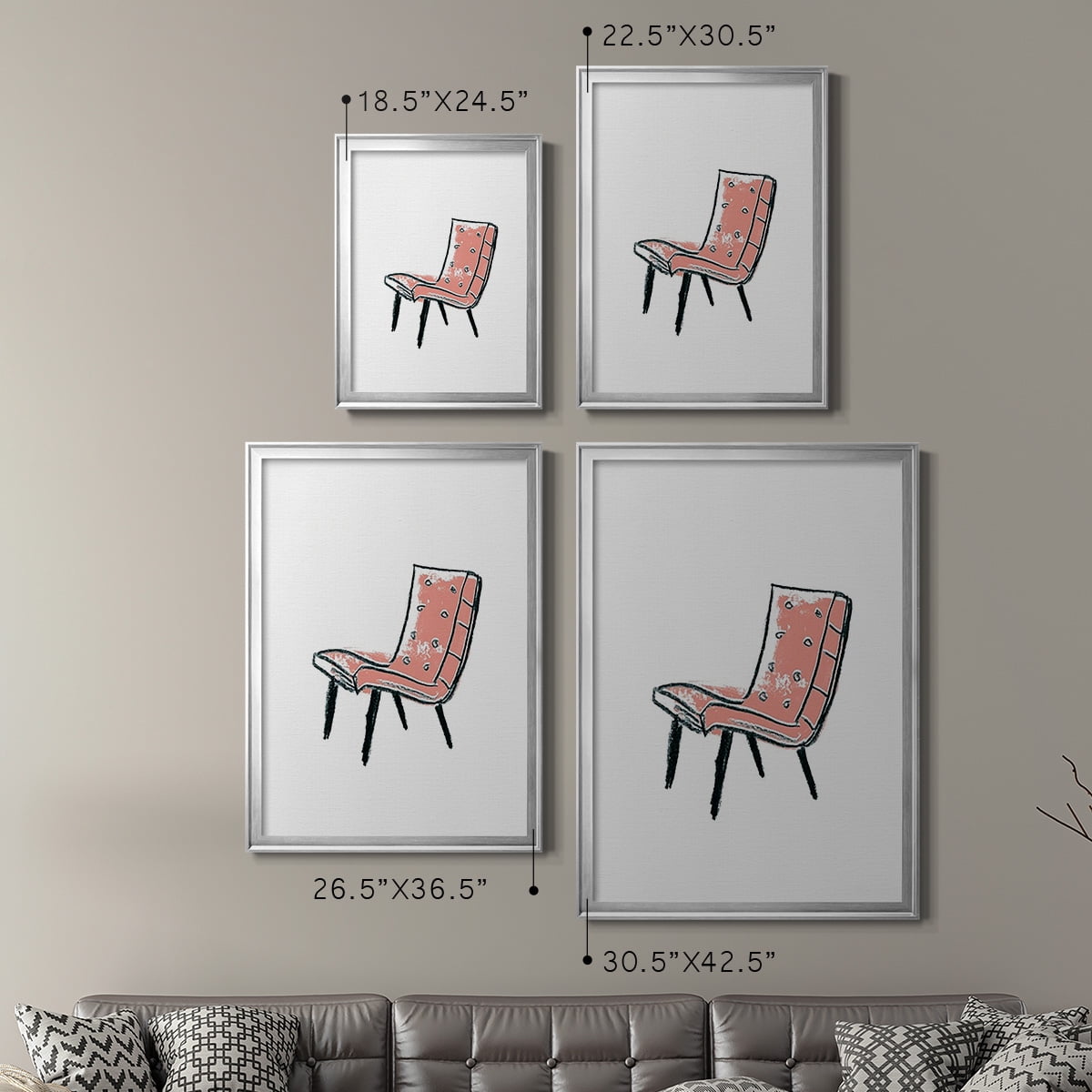 Take a Seat IX Premium Framed Print, in Gold, Black, or Silver - Ready to Hang