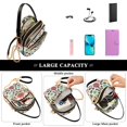 thumbnail image 5 of FORMRS Crossbody Bag for Women Quilted Travel Shoulder Cell Phone Purse with Chain Strap Handbag, Beige Red Floral, 5 of 7