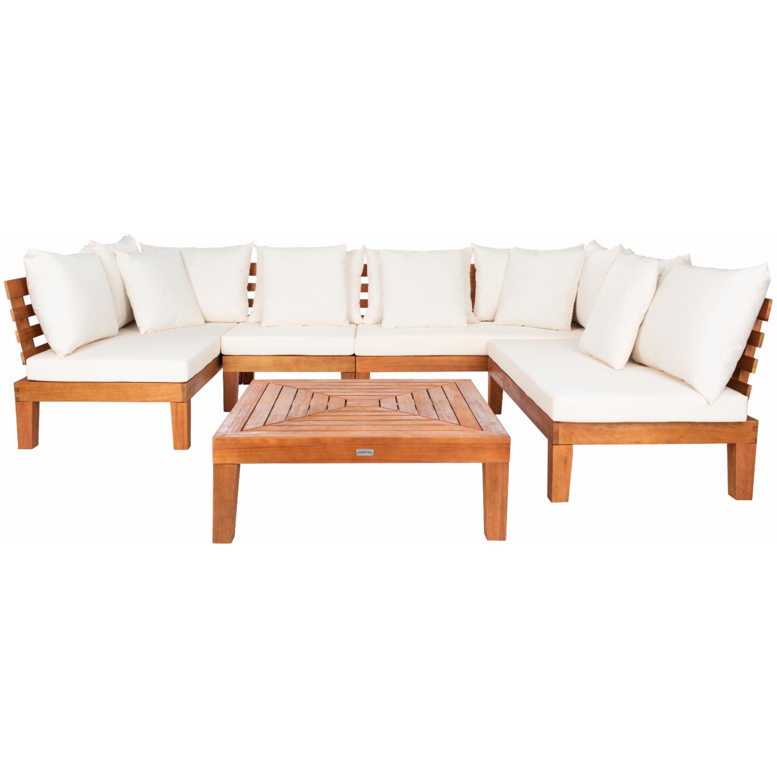 Safavieh Outdoor Granton 5 Piece Sectional Conversation Set