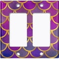 thumbnail image 6 of Metal Light Switch Plate Outlet Cover Mermaid Purple MER004, 6 of 13