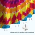 thumbnail image 6 of Colorful Rainbow Tie Dye Spiral Pattern Shower Curtain 72"x72" ,Bathroom Decorative Shower Curtains Set with 12 Hooks,Modern Waterproof Washable Shower Curtain, 6 of 6