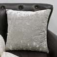 thumbnail image 3 of Home Soft Things Crushed Velvet 4 Piece Throw Pillow Cover Set - Silver- 20" x 20", 3 of 6