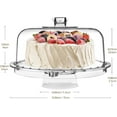 thumbnail image 3 of HBlife Acrylic Cake Stand with Dome Cover (12.2"), Multifunctional Serving Cookie Platter Punch Bowl and Cake Plate for Dessert Table Display for Parties (6 Uses), 3 of 7